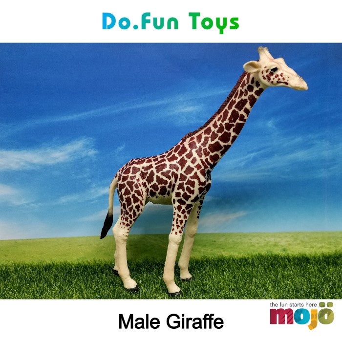 Male Giraffe Animal Figure / Miniatur Mainan Jerapah Jantan by MOJO