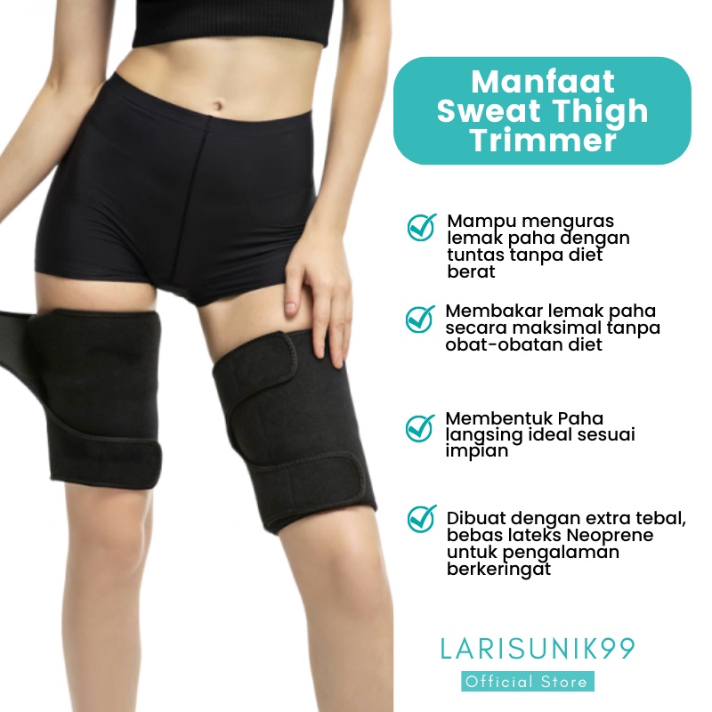 Korset Paha Kaki Sweat Thigh Trimmer Korset Pembakar Lemak Perlengkapan Olahraga Pelangsing Paha