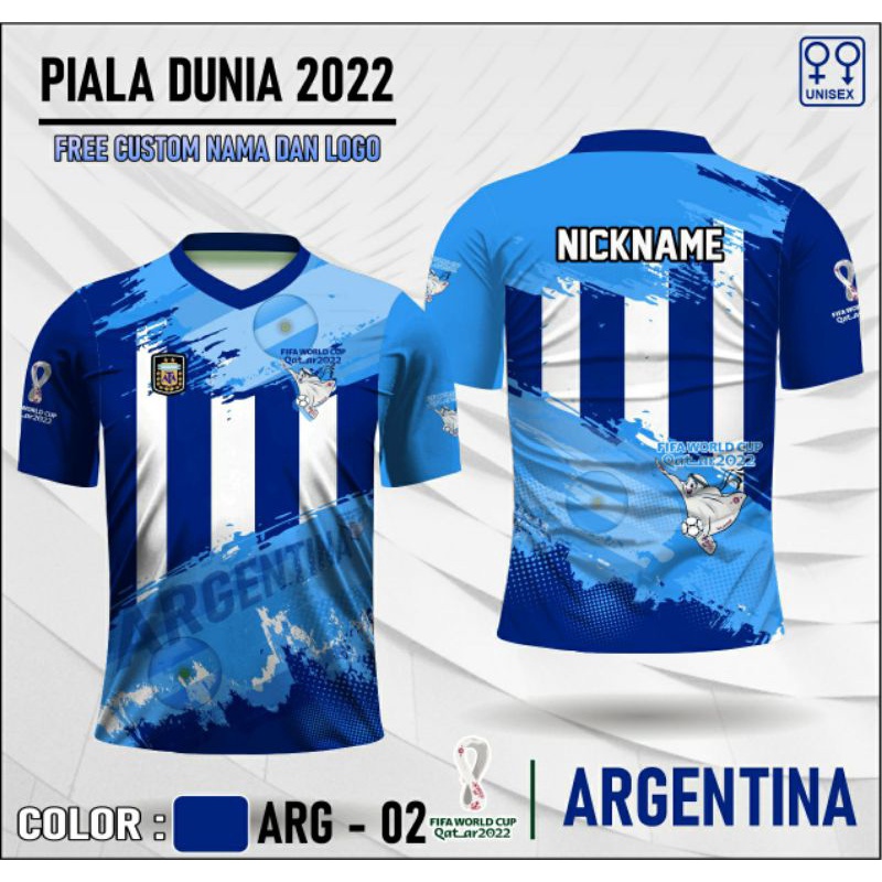 Jersey piala dunia qatar 2022 Argentina baju bola Argentina