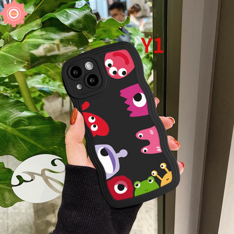 Soft Case Kartun Monster Kecil Untuk Redmi 10 9 9A 9C NFC 9T 10C 10A A1 A1 A1 A1 A1 A1 A1 A1 A1 A1 A1 + POCO X3 NFC Pro M3 Redmi Note 10 11 11s 10 11 10s 9Pro 9s Case Pelindung Earphone Bluetooth Airpod