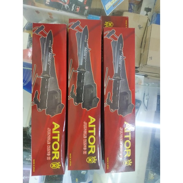 Pisau AITOR JUNGLE KING 2 Berburu Outdoor Camping Peralatan Survival