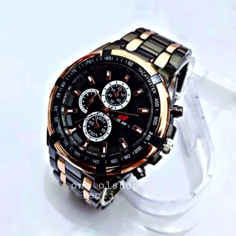 Jam Tangan Pria Kasual Tali Rantai Sport Terlaris - Jam Tangan Pria Rantai Stainliss Bayar Di Rumah - Jam Tangan Pria Tahan Air Termurah - Jam Tangan Cowok Terbaru Keren - Jam Tangan Pria Analog full black-Silver-Hitam Rosgold Cod