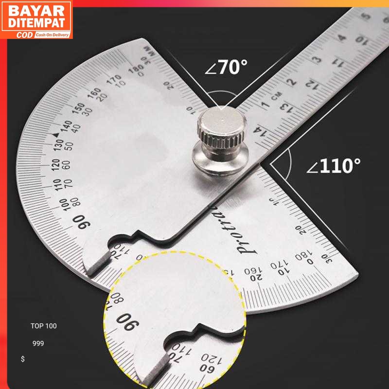 

( 100% ORI ) Protractor Penggaris Busur Derajat Measuring 14.5cm 180 Degree - PR180