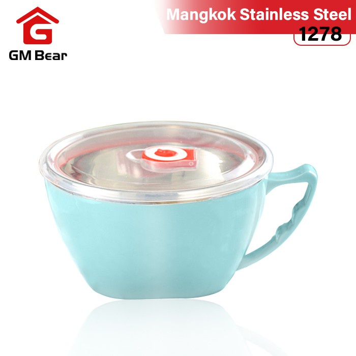 GM Bear Mangkok Stainless Steel dengan Gagang 1278 - Noodle Bowl