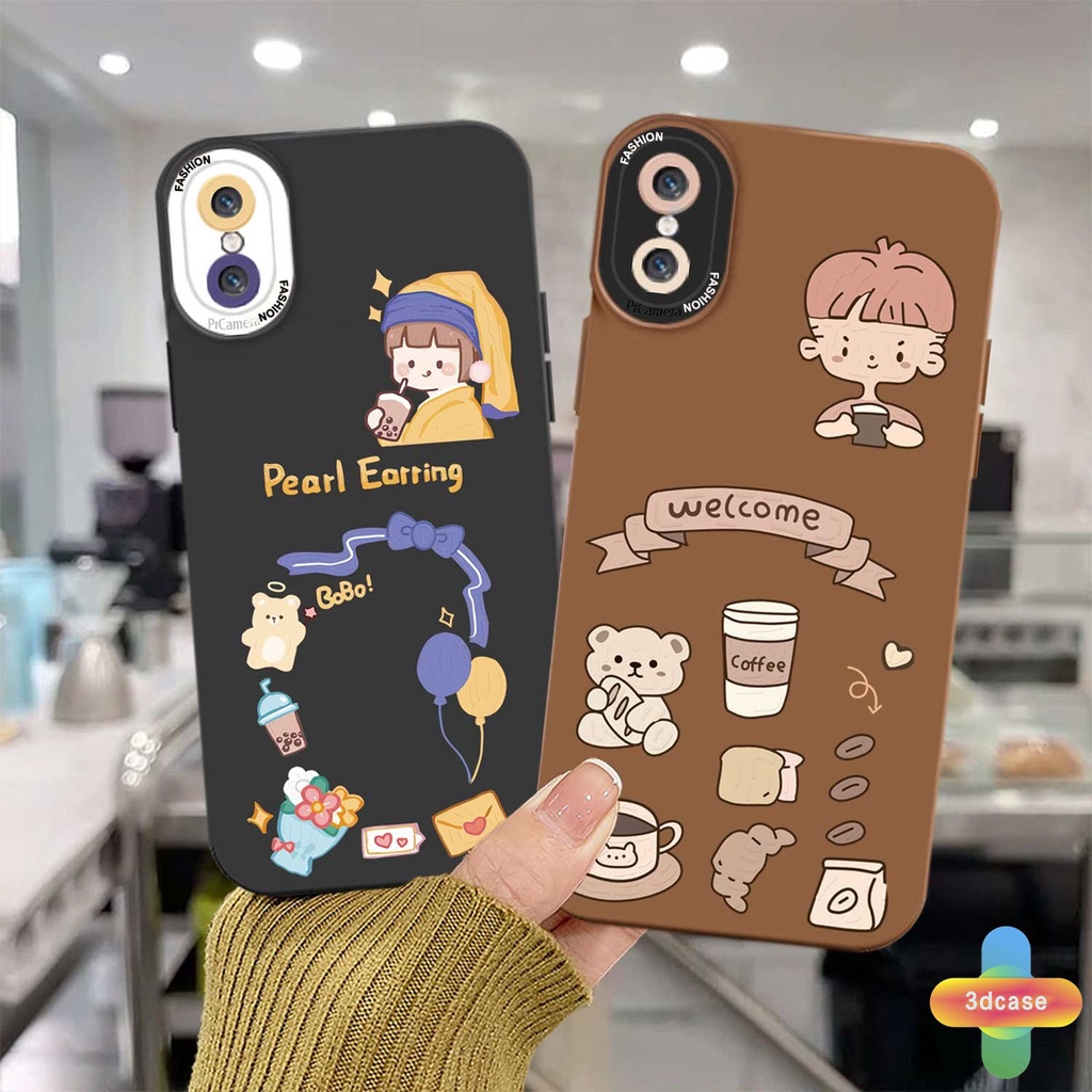 Soft TPU Case VIVO Y20 Y12S Y12 Y91C Y21 2021 Y30 Y21S Y20S Y12i Y15S Y91 Y30i Y93 Y95 Y15 Y17 Y53 Y50 Y53S Y51 2020 Y51A Y15A Y10 Y76 Y33S Y1S Y11 Y31 Y20i Y91i Y90 Y51S Y12A Cute Cartoon Avatar Angel Eyes Camera Protector Case