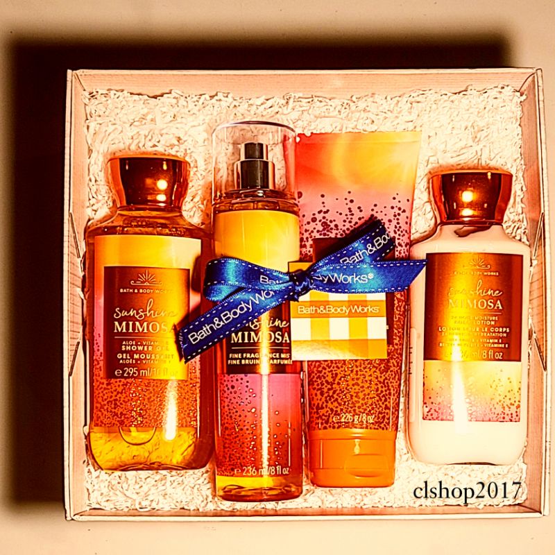 BBW SUNSHINE MIMOSA GIFT SET PAKET BATH &amp; BODY WORKS