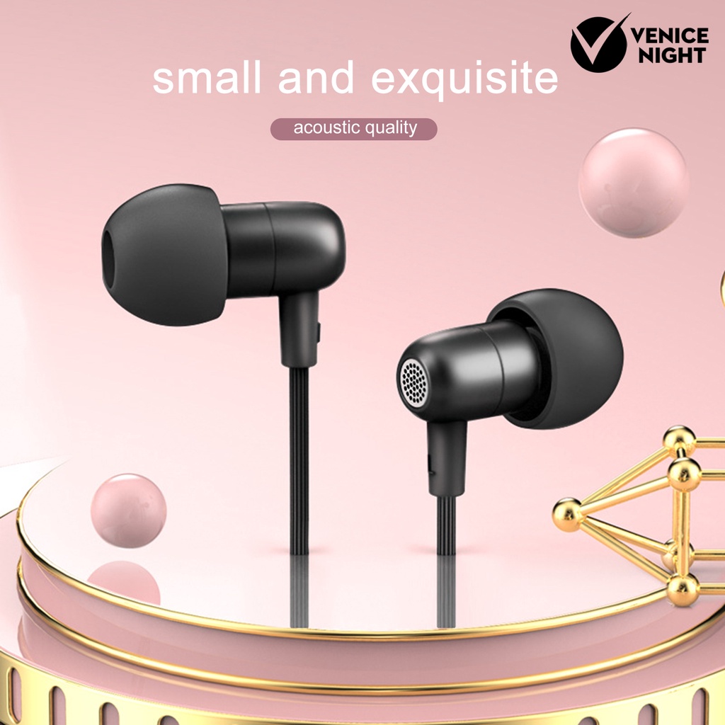 (VNEP) (Berkabel) Button Controlled 3.5mm Jack In-ear Sleep Earphones dengan Line Control