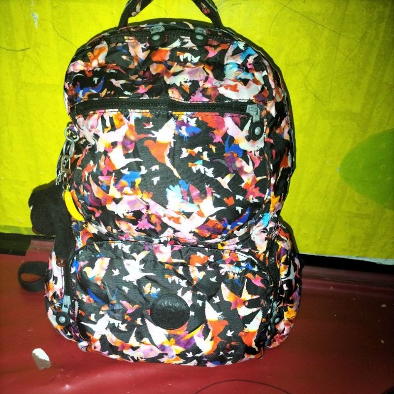 tas ransel sekolah brand kipling motif burung