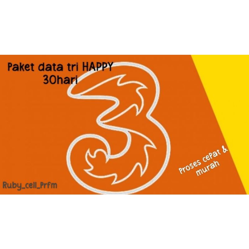 paket data tri, kuota kartu tri HAPPY 30 hari