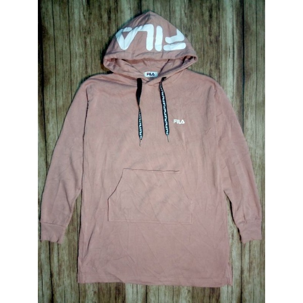 Hoodie Second Original Fila Warna Pink Cewek