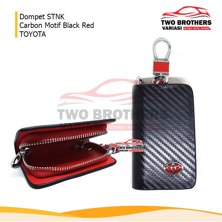 Dompet Stnk Mobil Carbon Motif Black Red Toyota