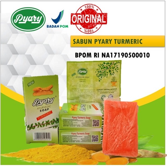 SABUN PYARY TURMERIC ORIGINAL BPOM RI NA17190500010 | SABUN ARAB BPOM