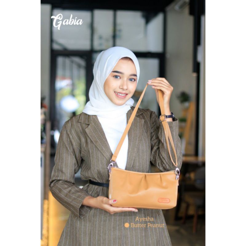 Gabia Ayesha Bag Chocoly Strip, Tas Slempang Anti Air