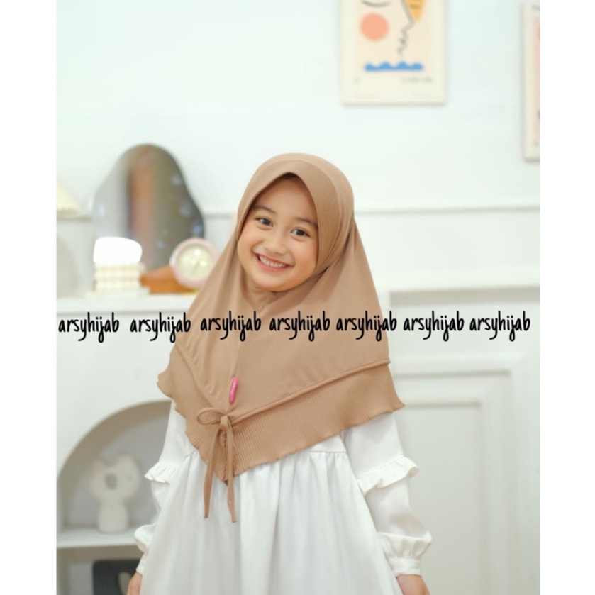 hijab anak tk KHODIJAH / kerudung anak jersey 3-6thn