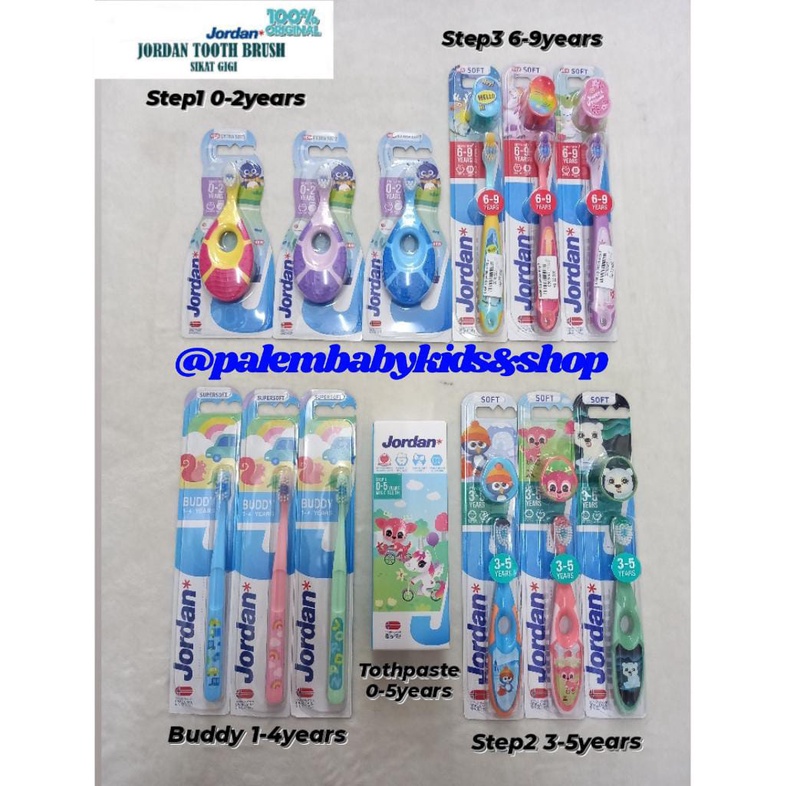 Sikat Gigi Anak Jordan/ Baby Toothbrush Sikat Gigi Bayi Jordan Step 1 Step 3 /Jordan Kids