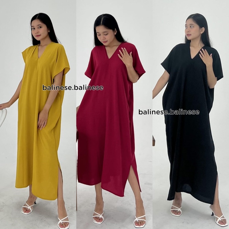 Long Dress Nagitha Cringkle Airflow / Nina Long Square Panjang