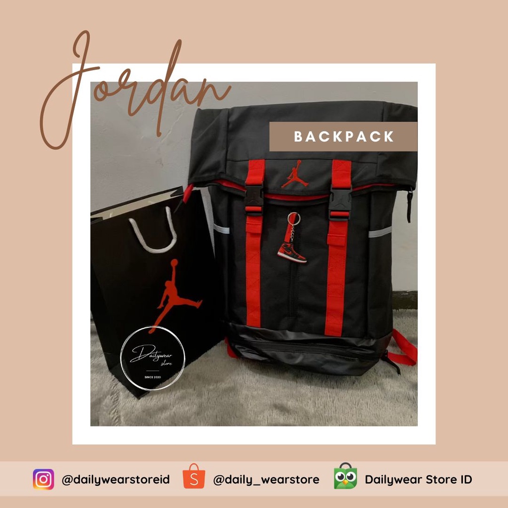 Jual JORDAN BIG ROLL TOP BACKPACK / TAS RANSEL PRIA / KULIT PREMIUM