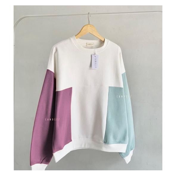 FUZI COMBIE SWEATER THREE COLOUR WANITA BAHAN FLECEE