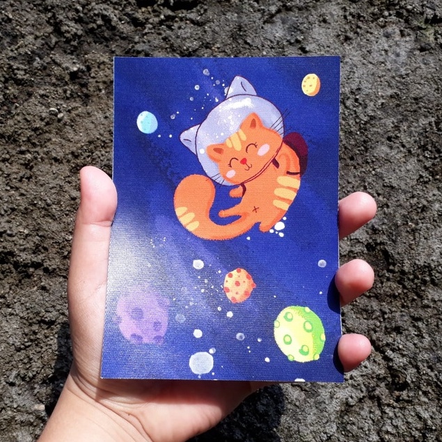 

Mini Artprint - 'CEMOL SI ASTRONOUT/ASTRONOUT CAT' by Candies