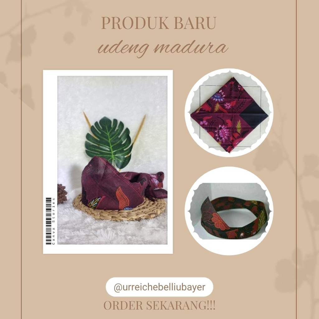 [ READY STOCK ] ✨ udeng madura / Ikat kepala adat Madura /udeng madura / Udeng Madura Random