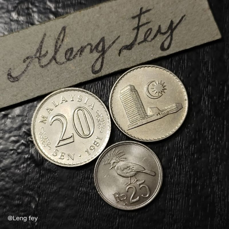 koin asing Malaysia 20 sen Gedung