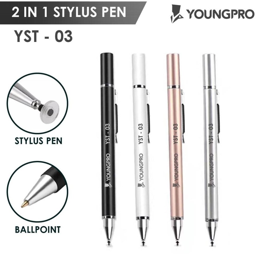 Universal Stylus Pen 2 In 1 Murah Untuk Android/Tablet All Type - Youngpro