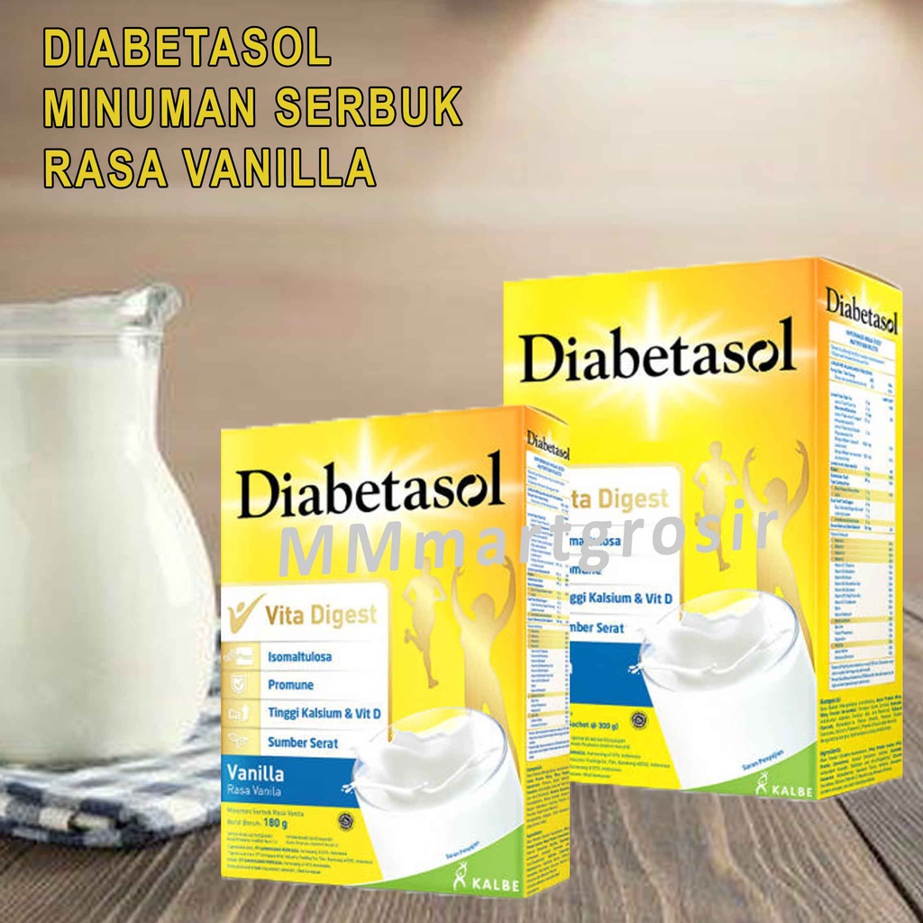 Diabetasol / Susu Formula Diabetes / Minuman Serbuk  Rasa Vanilla / Susu Nutrisi