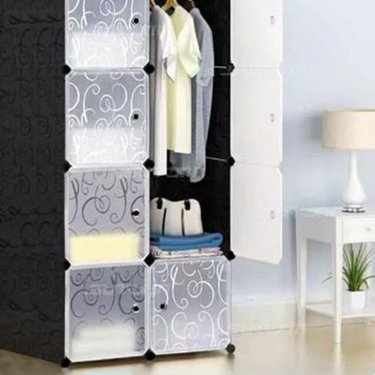 Sunxin - Lemari Kotak Plastik Portable Bongkar Pasang Rak Serbaguna