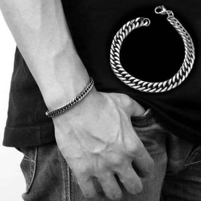 Gelang Rantai Titanium Asli Garansi
