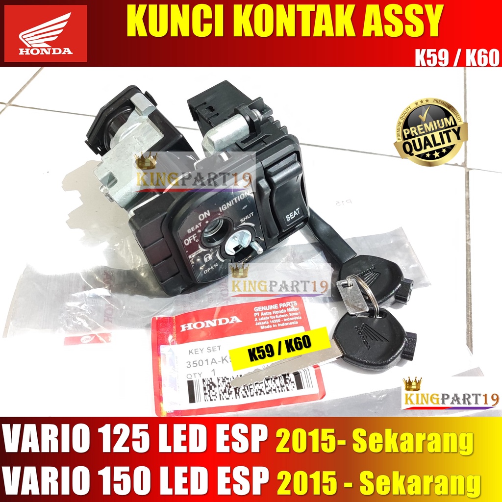 KUNCI KONTAK ASSY VARIO 125 150 LED ESP KEY SET KUNCI KONTAK VARIO 125 150 NEW LED ESP 2015 2016 2017 2018 2019 2020 2021 2022 K59 K60