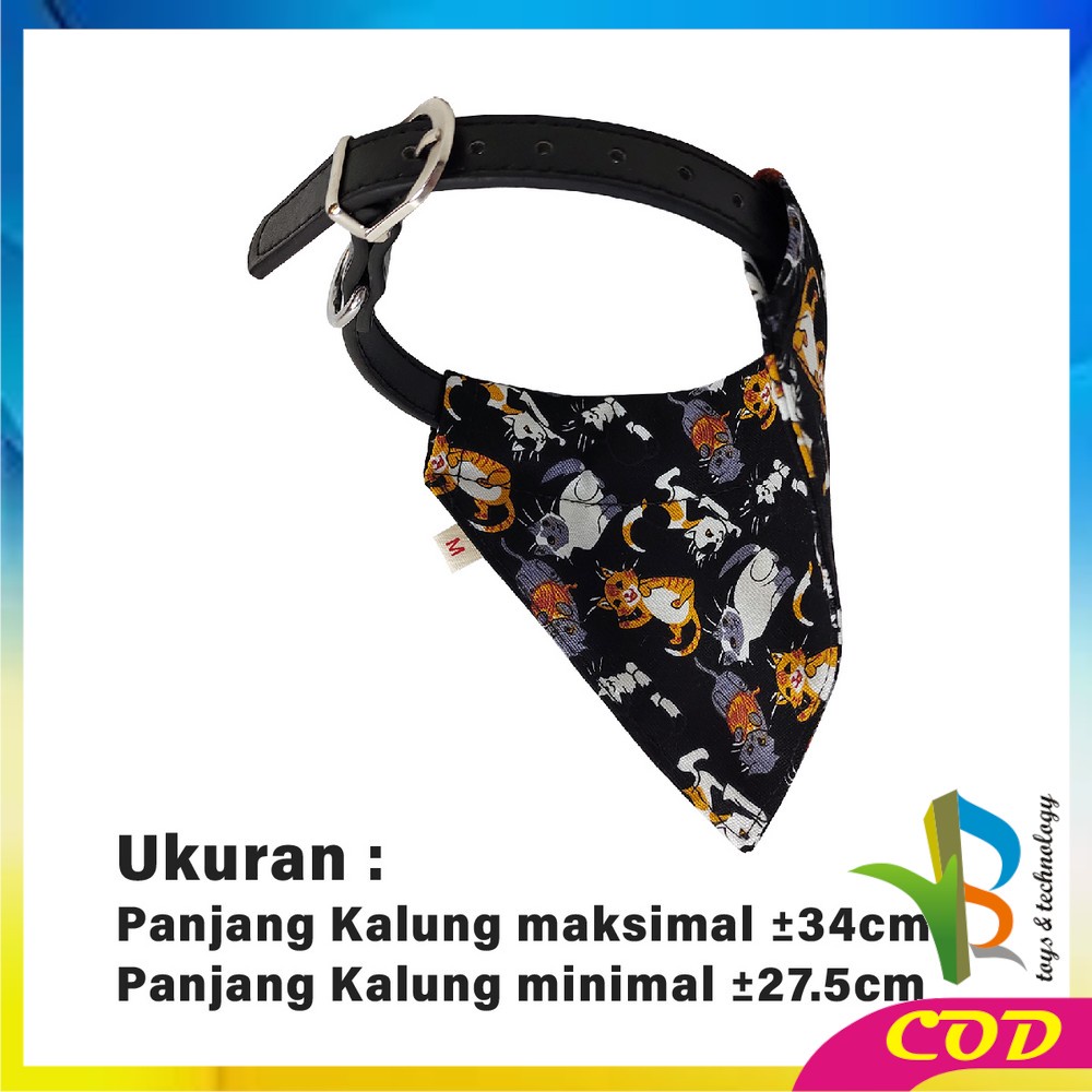 RB-C568 Kalung Bandana Slayer Kucing Anjing Motif Syal Segitiga / Kalung Scarf Anjing Kucing Kelinci Aksesoris Hewan Peliharaan