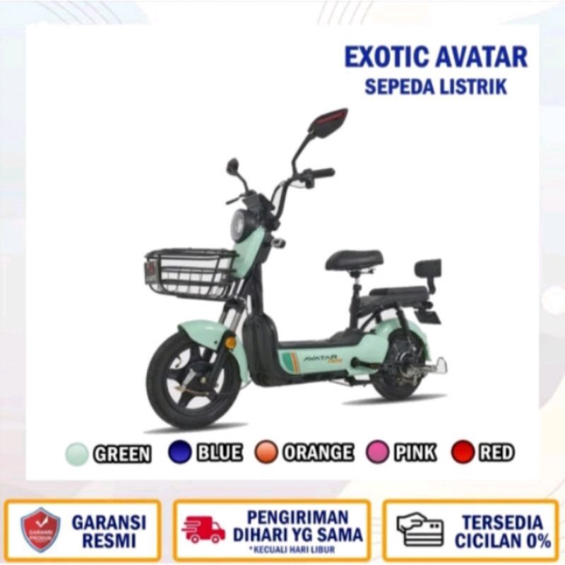 Sepeda Listrik EXOTIC AVATAR - AVATAR Electric E Bike By Pacific 500 Watt - EBIKE 2022, SEPEDA LISTRIK AVATAR