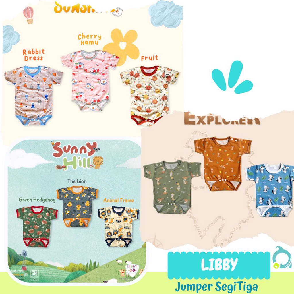 LIBBY Jumper Segi Tiga Motif Mix Size Newborn (1 pcs)