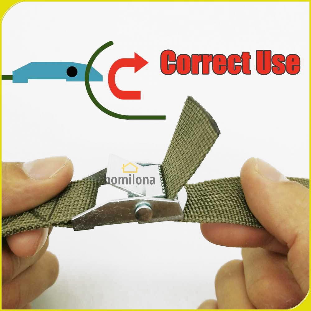 Tali Strap Pengikat Barang Tie Down Cargo Belt Rope 2 Meter x 2.5 cm XhaoR XR2 Black