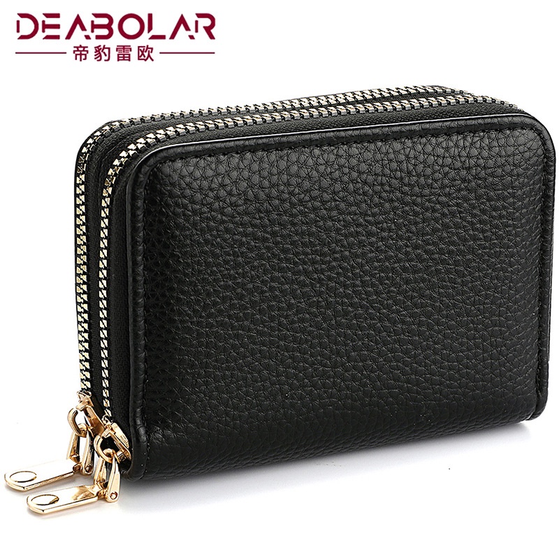 DOMPET LIPAT WANITA IMPORT 2 RESLETING KULIT HITAM BRANDED LENIA KECIL SLOT KARTU UANG KOIN MINI BATAM PENDEK CEWEK KEKINIAN KOREA SIMPLE FASHION MURAH WA599B5 PREMIUM POLOS LUCU