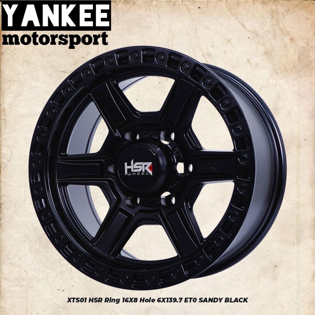 Velg Mobil Ring 16 HSR XTS01 untuk Fortuner, Pajero Sport, Triton, Hilux Double, Strada, dll