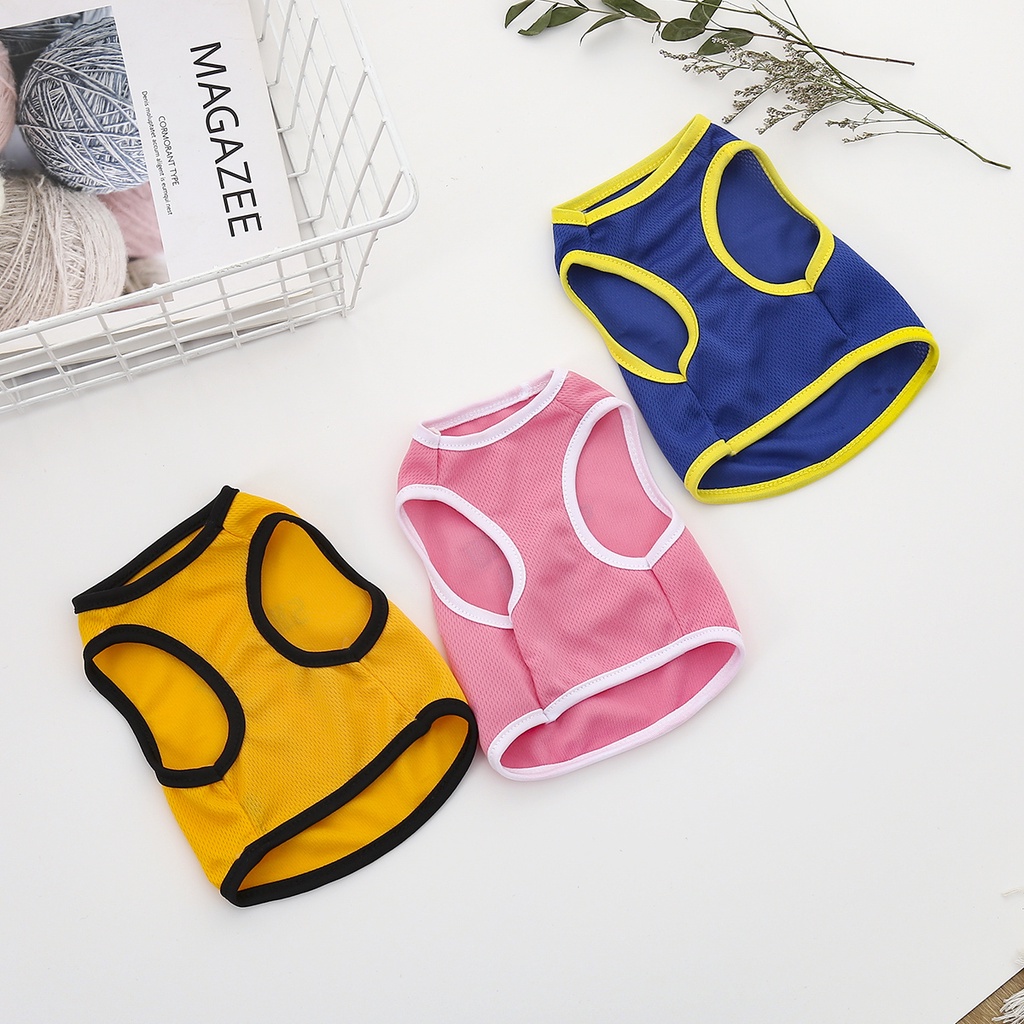 Rompi Olahraga Breathable Motif Kartun Ukuran XS-2XL Untuk Anjing / Kucing