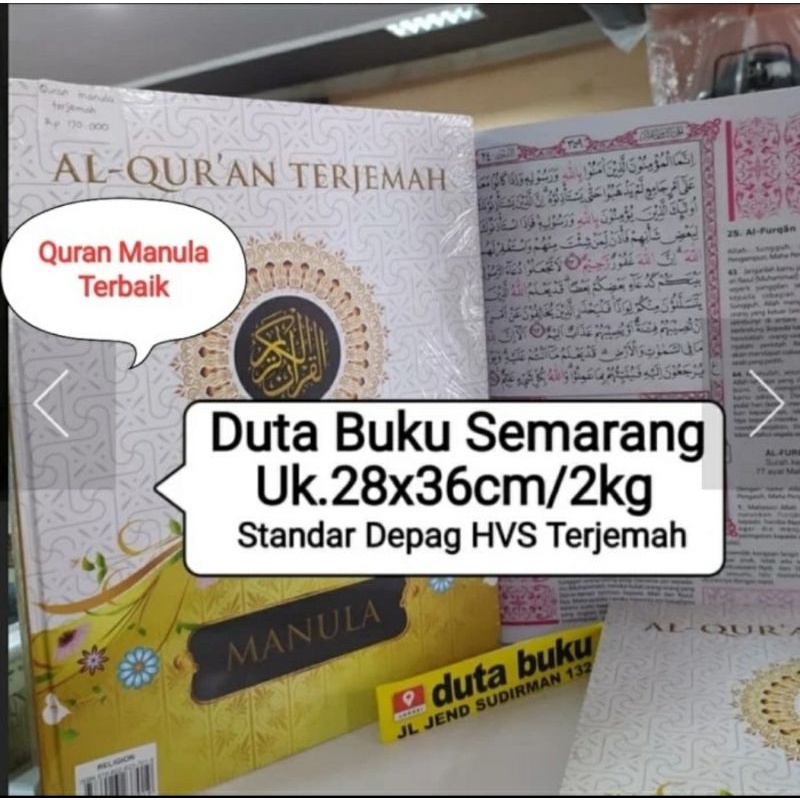 Alquran terjemah ukuran A3 besar jumbo untuk Al Qur'an Manula, dan Al Quran lansia