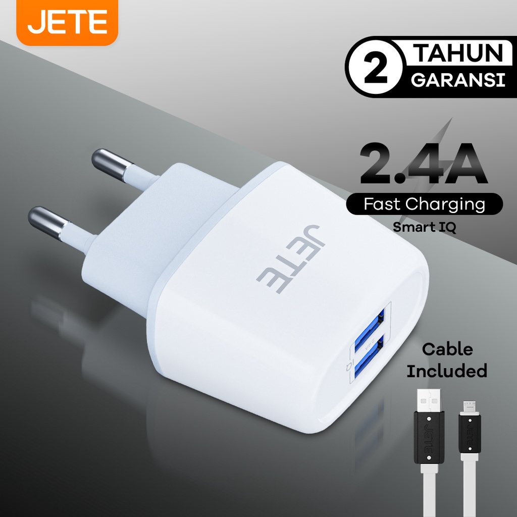 Adapter Charger &amp; Kabel Micro Fast Charging JETE C81 - Garansi Resmi 12 Bulan