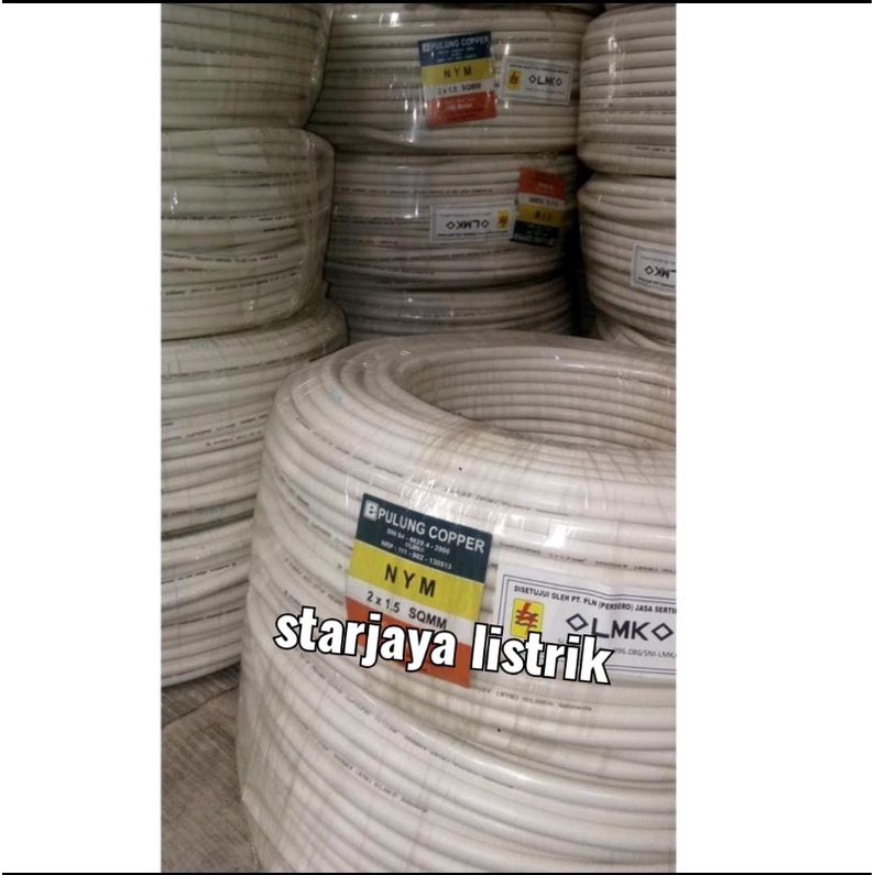 KABEL PULUNG NYM 2X1.5MM 50M / KABEL KAWAT TEMBAGA PULUNG 1 ROLL(50 METER)