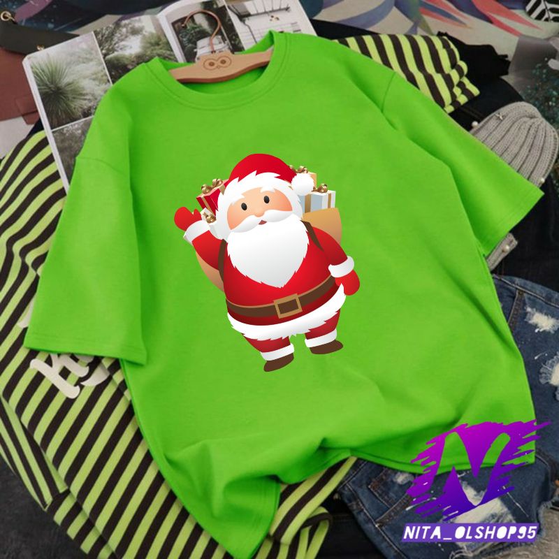 kaos anak baju anak natal tahun baru sinterklas