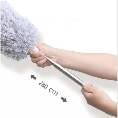 Alat Pembersih Rumah Kemoceng Adjustable Microfiber Tarik Tekuk Pembersih Debu wd