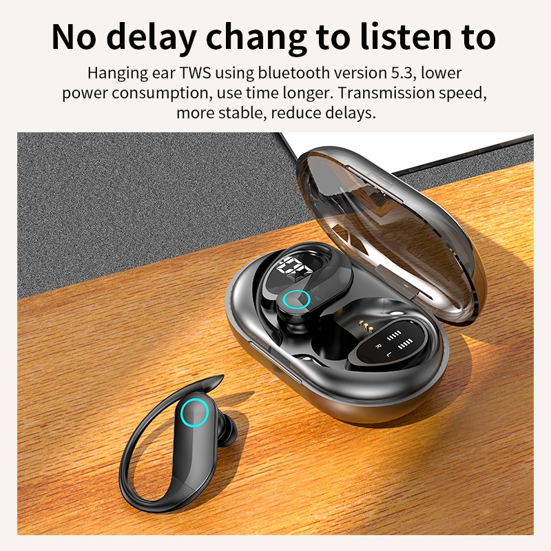 Matei Headset Bluetooth Earphone TWS Wireless Olahraga Earphone LED Earbud 9D Bluetooth G37  Dengan Mic sport bass