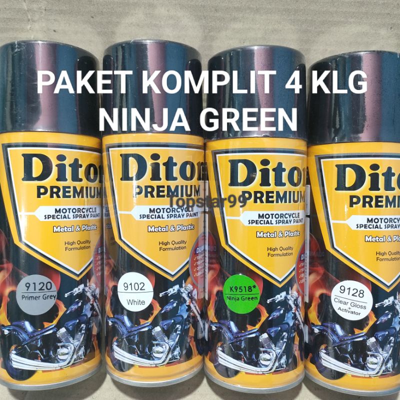 Jual Pilok Cat Diton Premium Paket Komplit 4 Kaleng Ninja Green Hijau