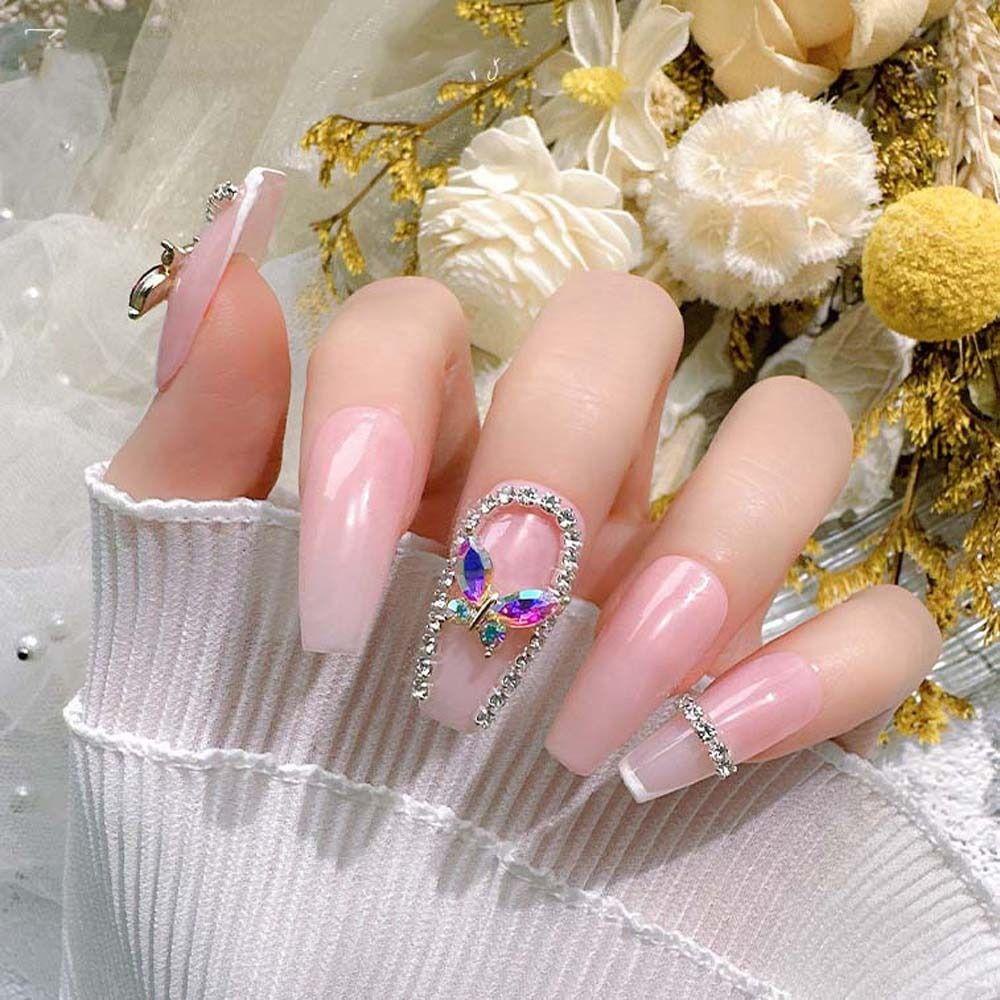 Mxbeauty Nail Art Rhinestones Wanita Ringan Mewah Zirkon Bor Kuku Jepang Nail Art 3D Nail Jewelry