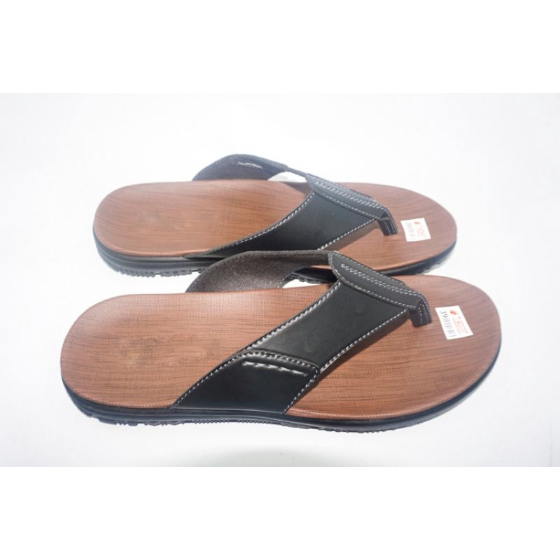 Sandal kulit pria  soll karet sandal jepit pria sandal hayati original