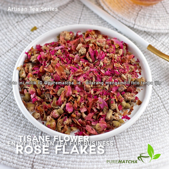 

ARTISAN TEA CAFE - ROSE FLAKES 50GR MAWAR KERING HANCUR DRIED ROSEBUD