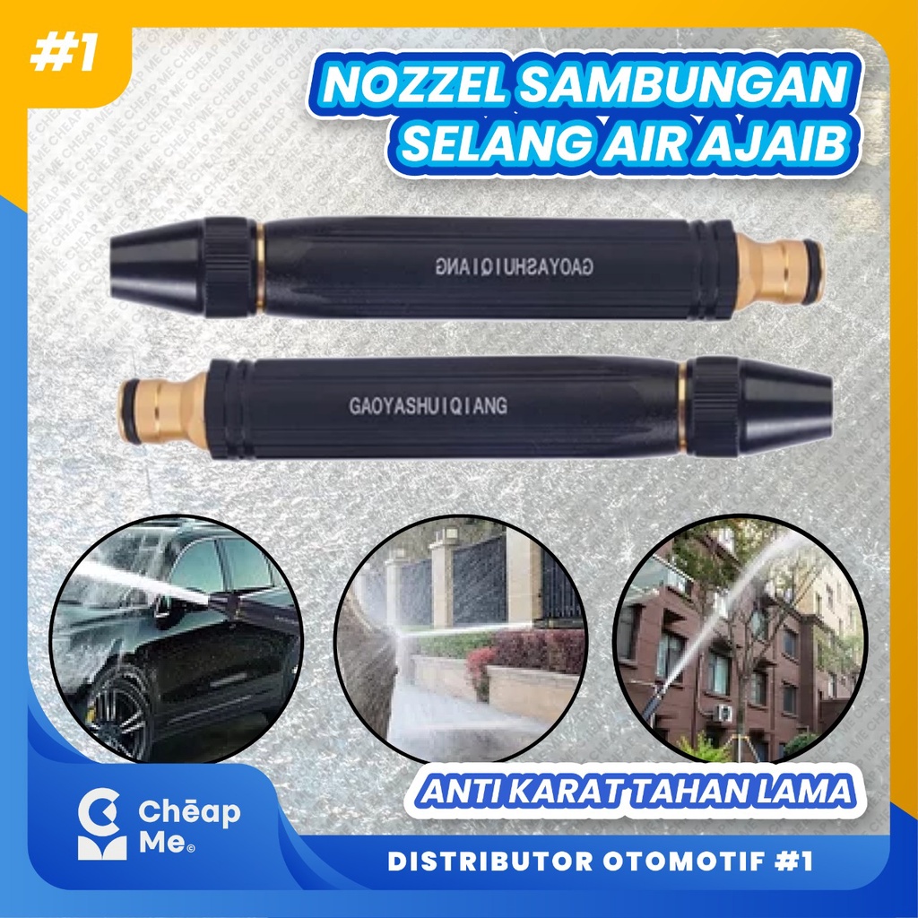 Alat Cuci Mobil Motor Sambungan Selang Kepala Selang Noozle Nozzle Sprayer Selang Cuci Mobil Motor, Siram Tanaman, Pet Shower Serbaguna