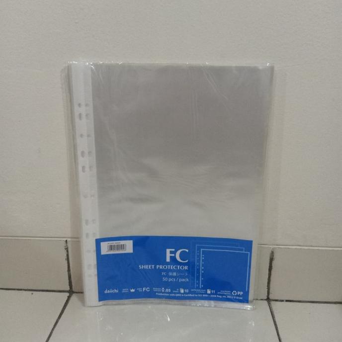 

Sheet Protector Folio / PP Pocket Daiichi F4 / 1 Pak Isi 50 Pcs