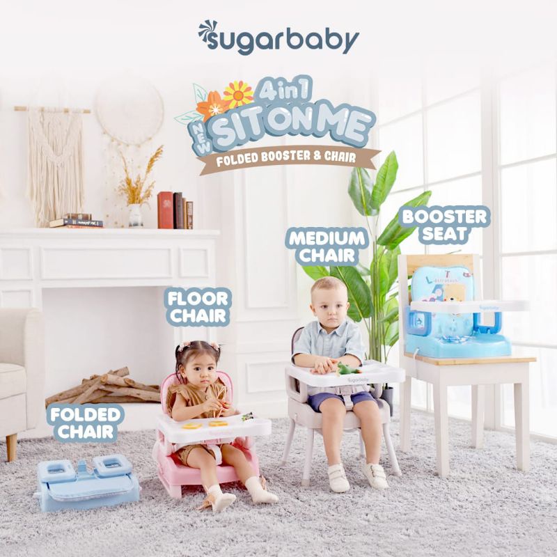 Sugarbaby 4in1 folded booster &amp; chair kursi makan bayi lipat free bubble wrap